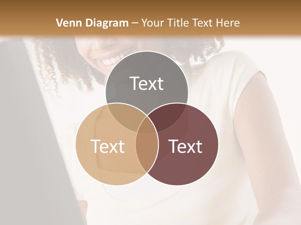 Teenage Girl Sitting On A Computer PowerPoint Template