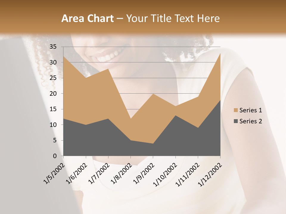 Teenage Girl Sitting On A Computer PowerPoint Template