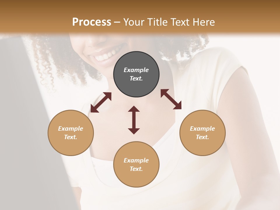 Teenage Girl Sitting On A Computer PowerPoint Template