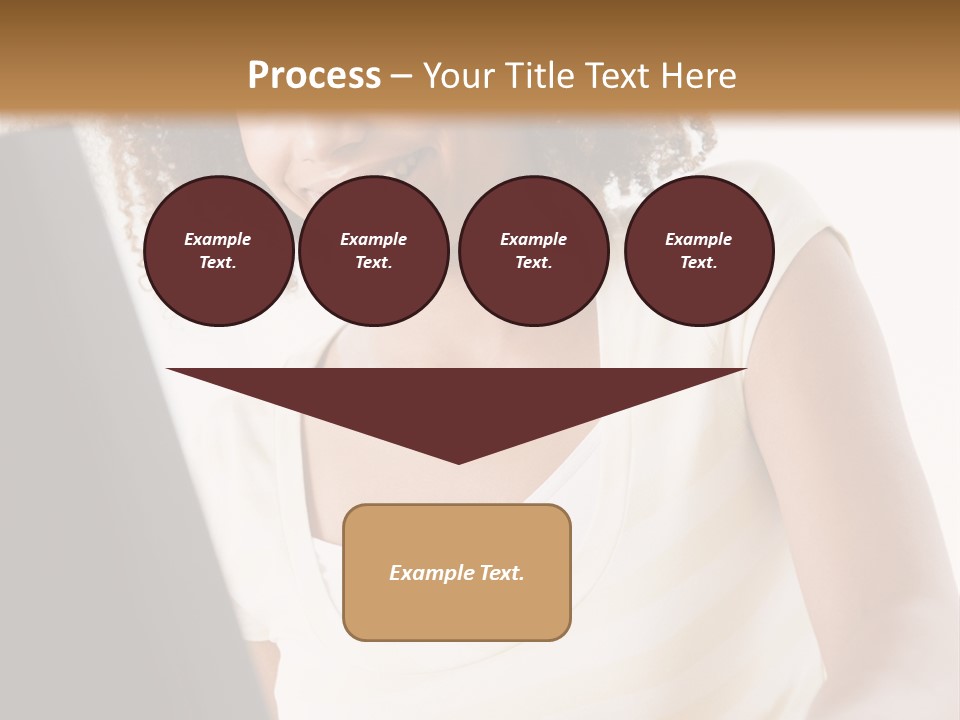 Teenage Girl Sitting On A Computer PowerPoint Template