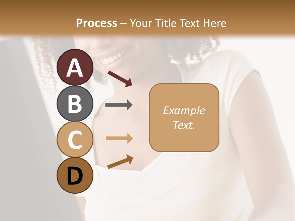 Teenage Girl Sitting On A Computer PowerPoint Template