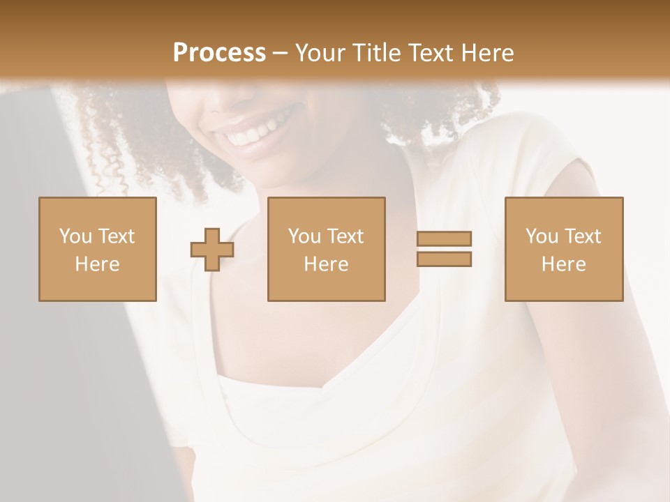 Teenage Girl Sitting On A Computer PowerPoint Template