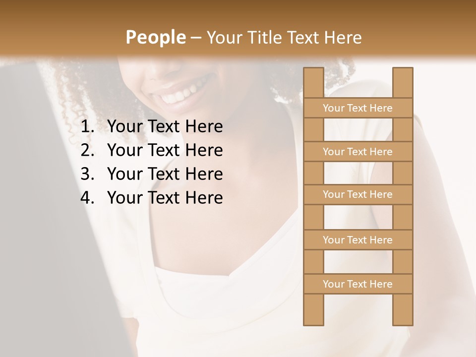 Teenage Girl Sitting On A Computer PowerPoint Template