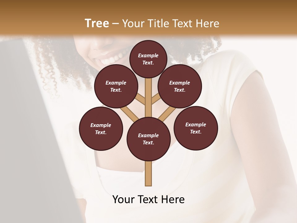 Teenage Girl Sitting On A Computer PowerPoint Template