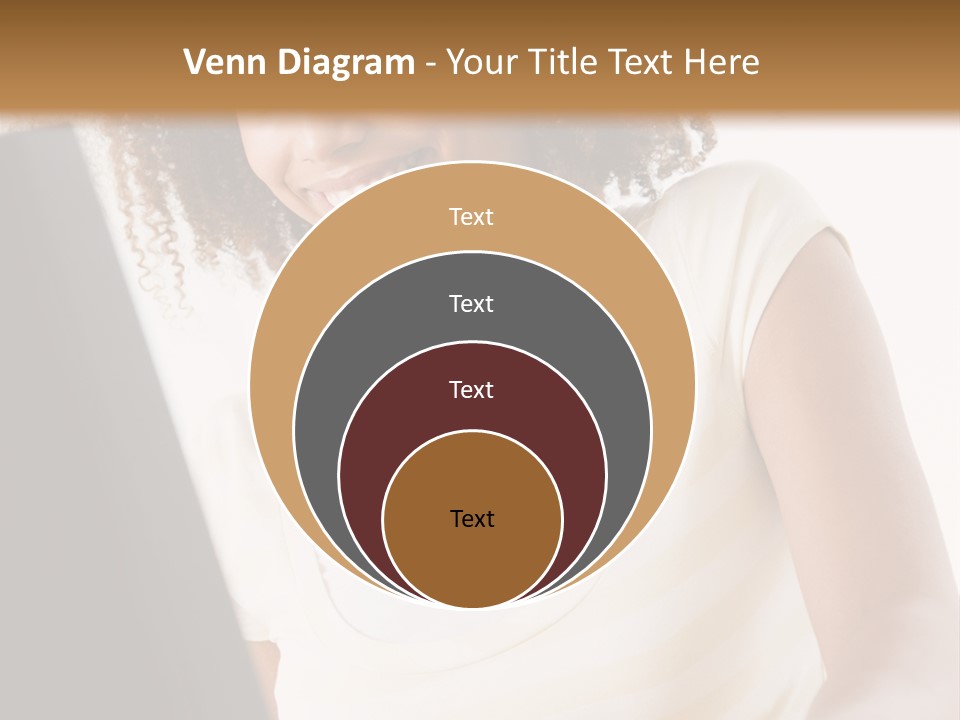 Teenage Girl Sitting On A Computer PowerPoint Template