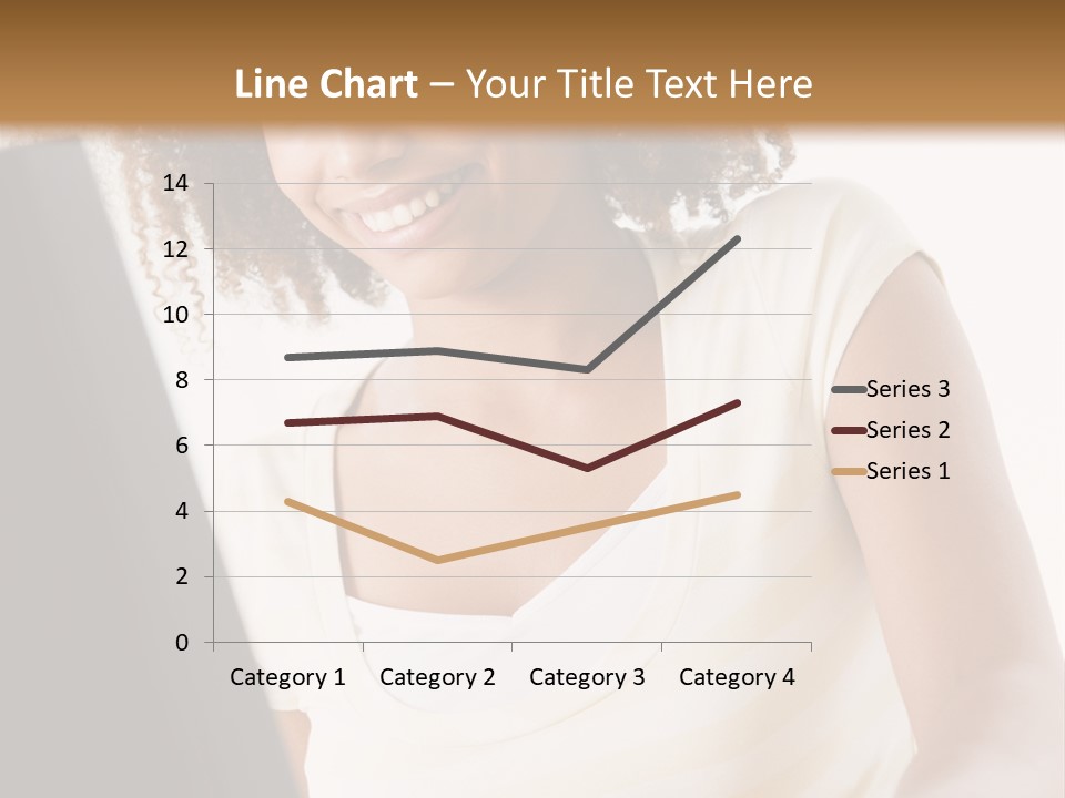 Teenage Girl Sitting On A Computer PowerPoint Template