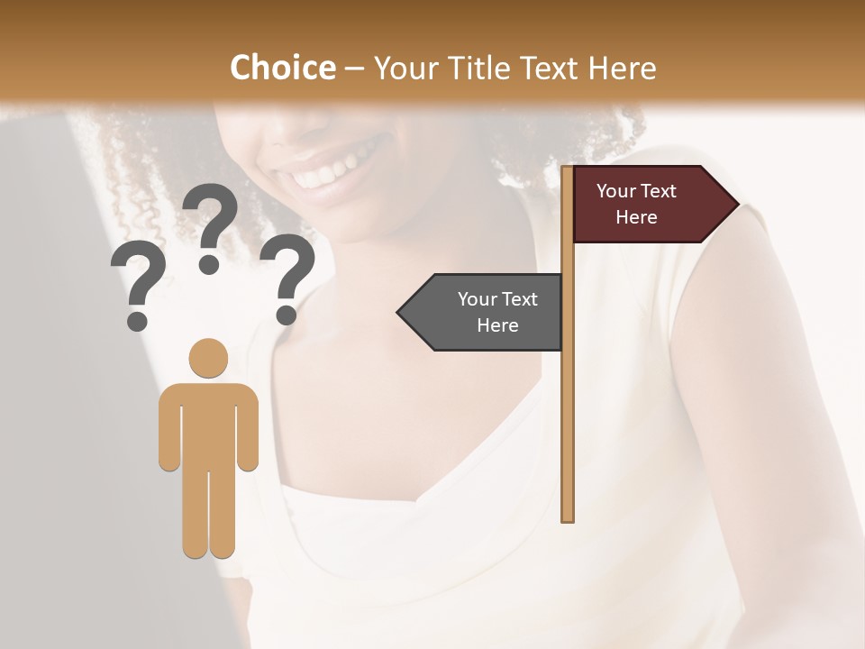 Teenage Girl Sitting On A Computer PowerPoint Template