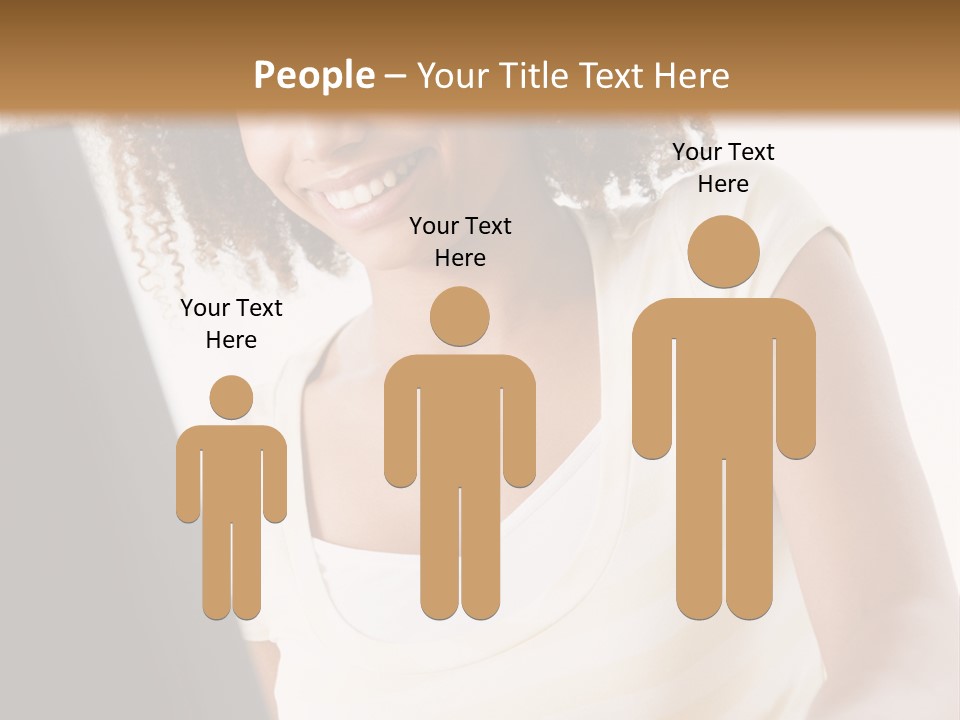 Teenage Girl Sitting On A Computer PowerPoint Template