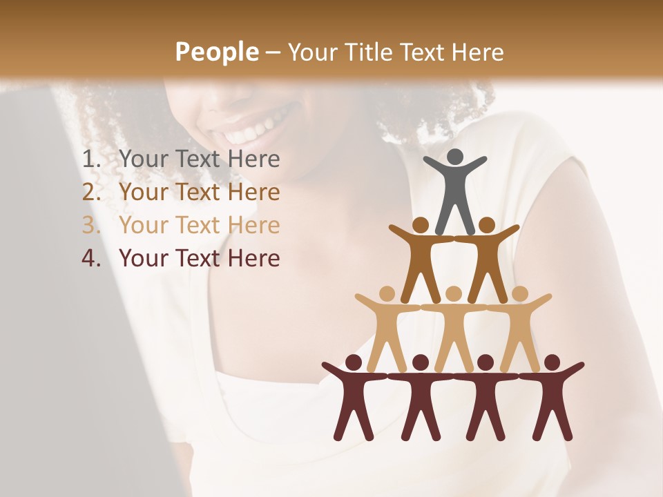 Teenage Girl Sitting On A Computer PowerPoint Template