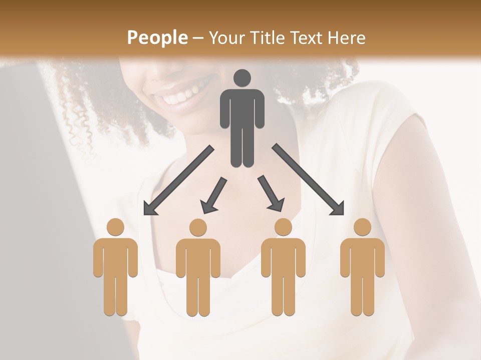 Teenage Girl Sitting On A Computer PowerPoint Template