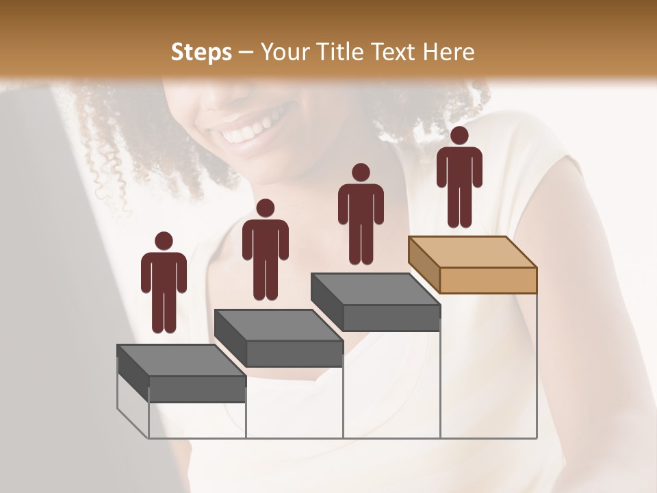 Teenage Girl Sitting On A Computer PowerPoint Template