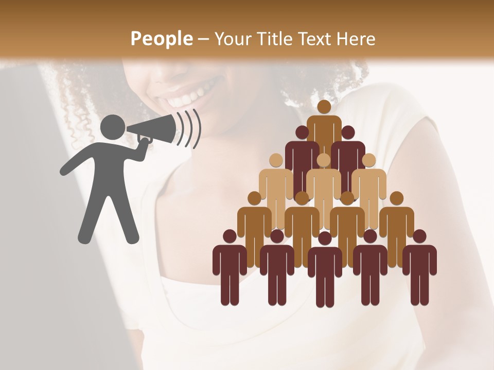 Teenage Girl Sitting On A Computer PowerPoint Template