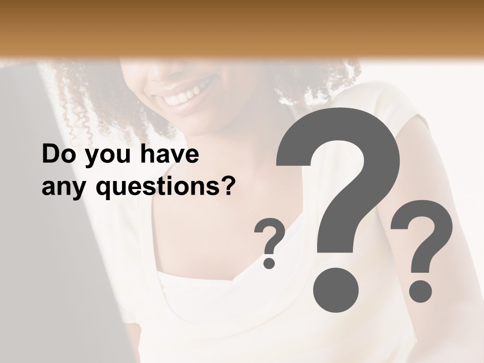 Teenage Girl Sitting On A Computer PowerPoint Template