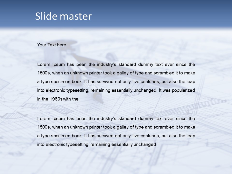 Architecture Blueprint & Tools PowerPoint Template