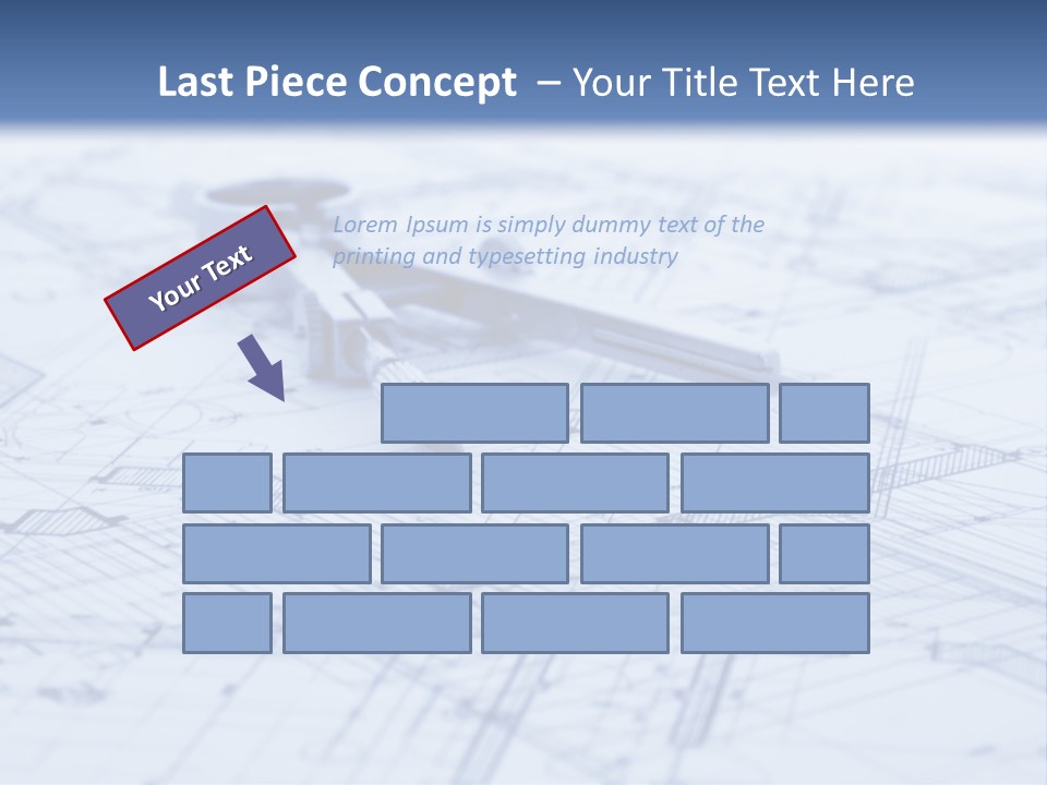 Architecture Blueprint & Tools PowerPoint Template