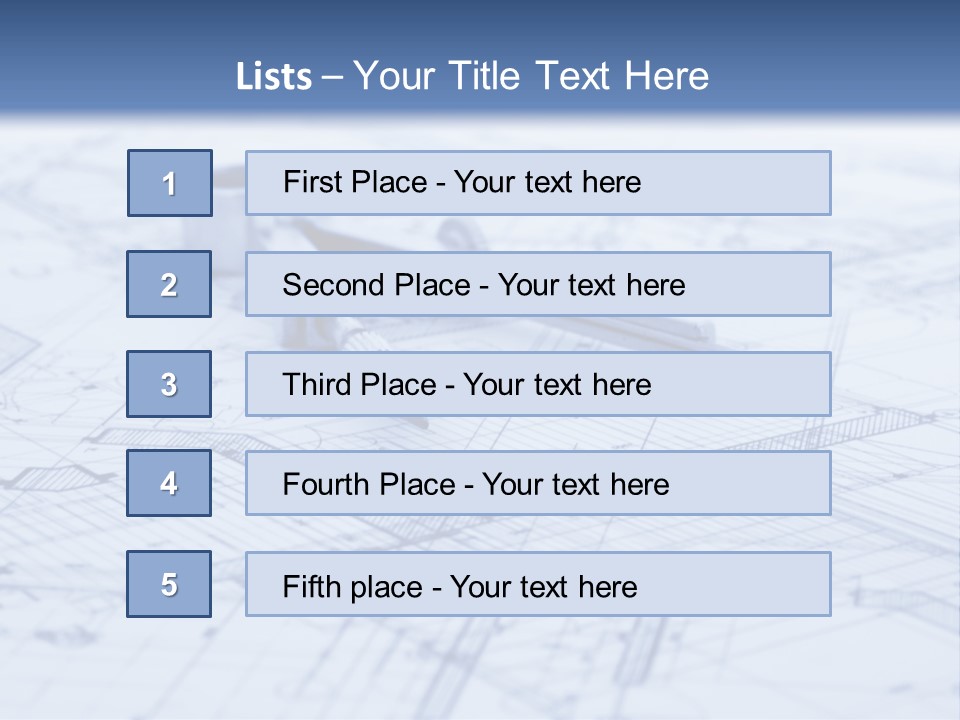 Architecture Blueprint & Tools PowerPoint Template