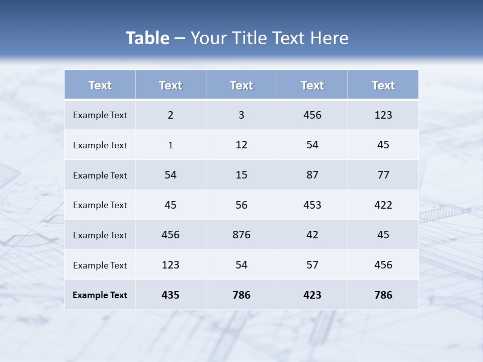 Architecture Blueprint & Tools PowerPoint Template