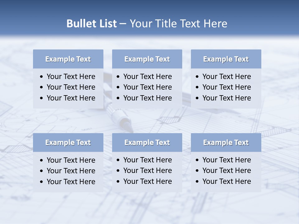 Architecture Blueprint & Tools PowerPoint Template