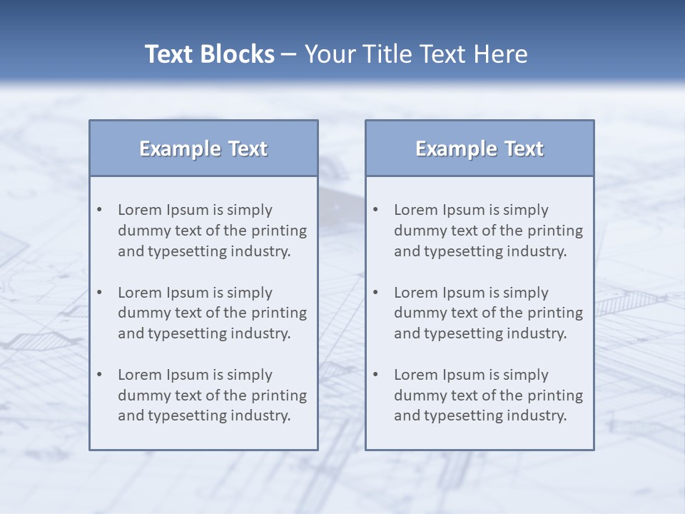 Architecture Blueprint & Tools PowerPoint Template
