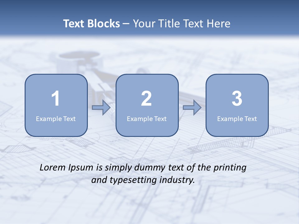 Architecture Blueprint & Tools PowerPoint Template