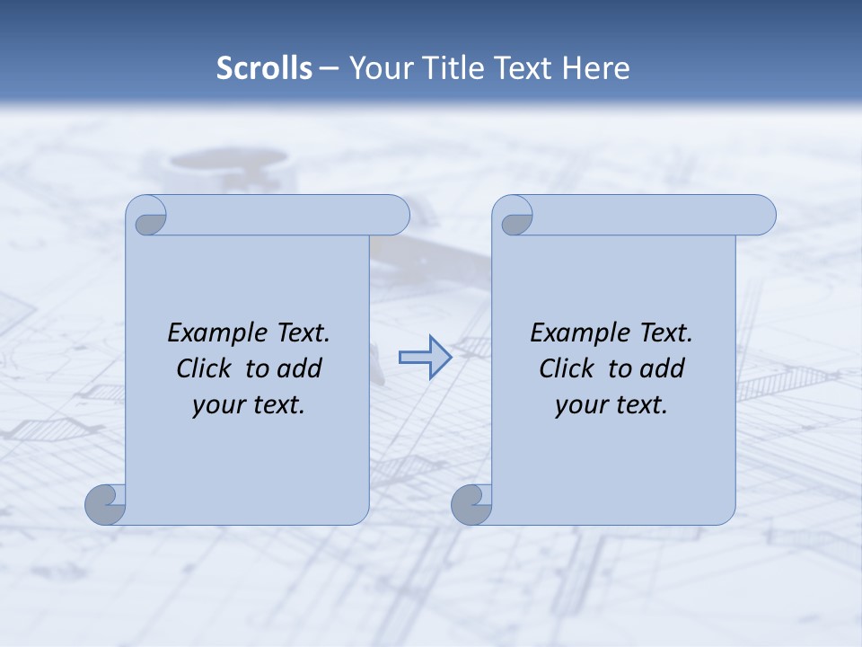 Architecture Blueprint & Tools PowerPoint Template