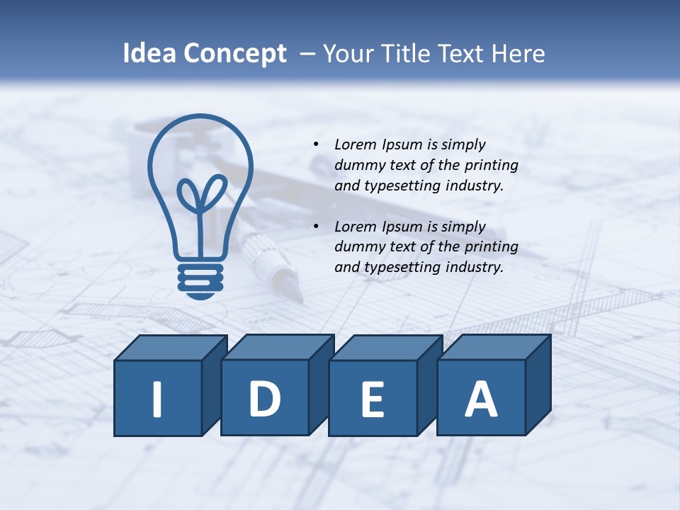 Architecture Blueprint & Tools PowerPoint Template