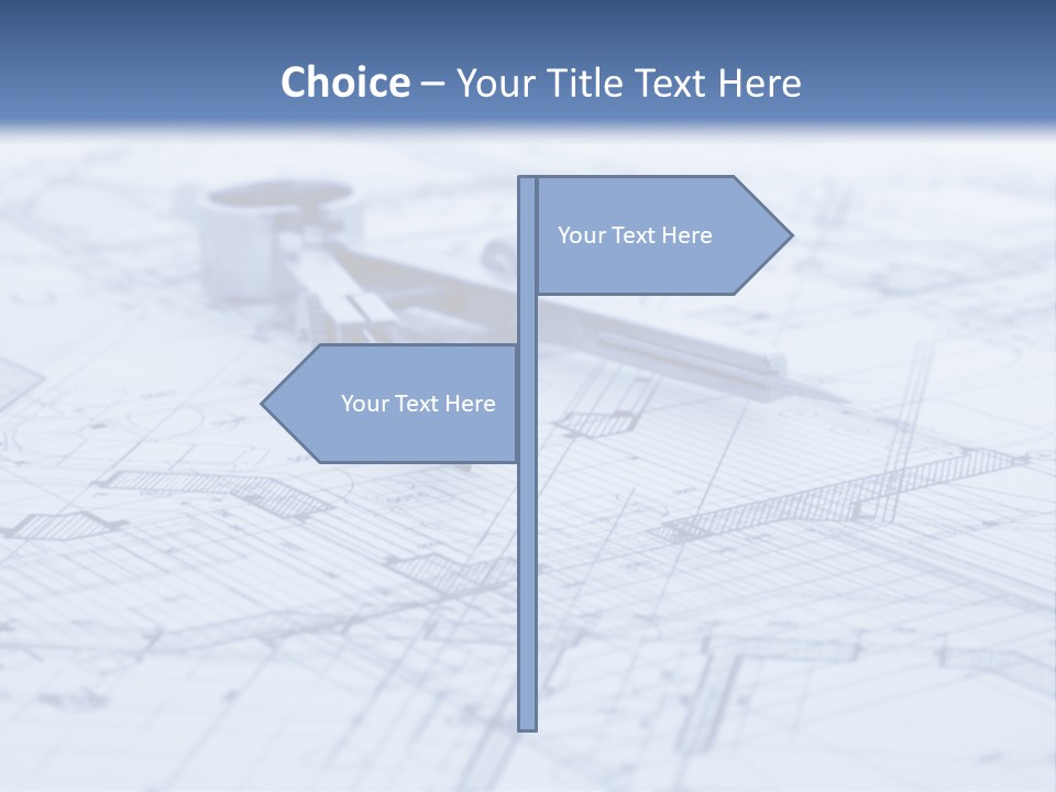 Architecture Blueprint & Tools PowerPoint Template