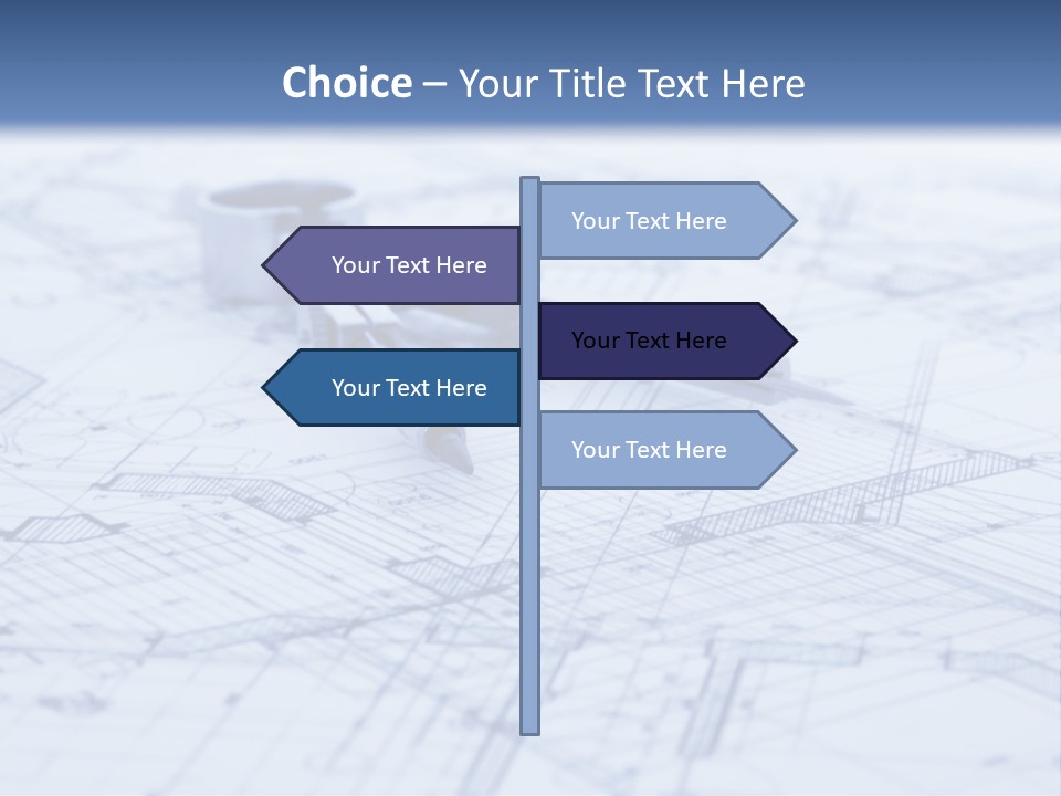 Architecture Blueprint & Tools PowerPoint Template