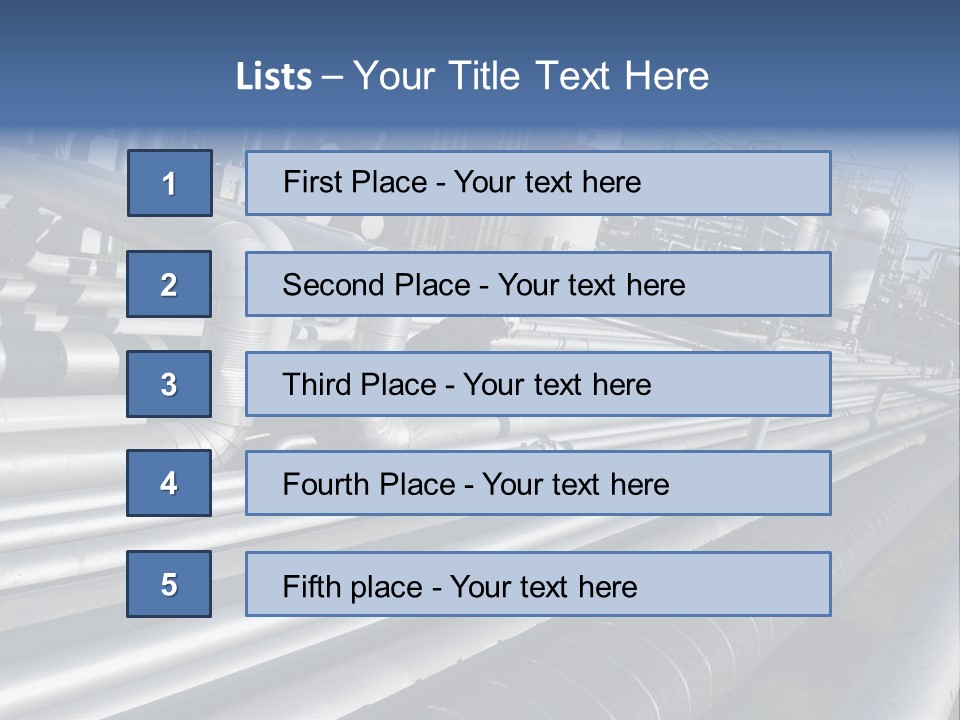 Giant Pipelines Leading To Oil-Refinery, Engineer Working With Main-Pipes PowerPoint Template