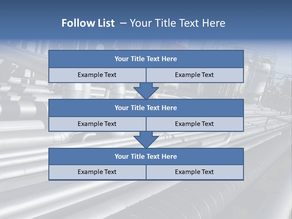 Giant Pipelines Leading To Oil-Refinery, Engineer Working With Main-Pipes PowerPoint Template