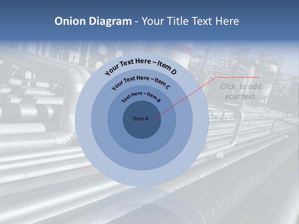 Giant Pipelines Leading To Oil-Refinery, Engineer Working With Main-Pipes PowerPoint Template