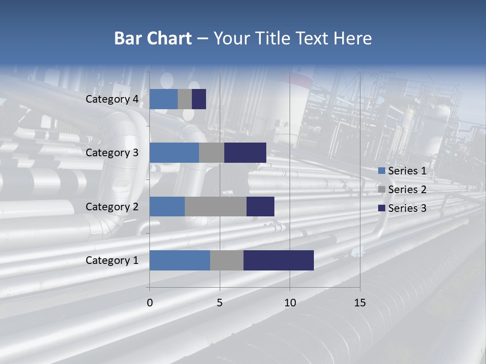 Giant Pipelines Leading To Oil-Refinery, Engineer Working With Main-Pipes PowerPoint Template