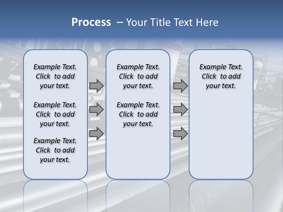 Giant Pipelines Leading To Oil-Refinery, Engineer Working With Main-Pipes PowerPoint Template