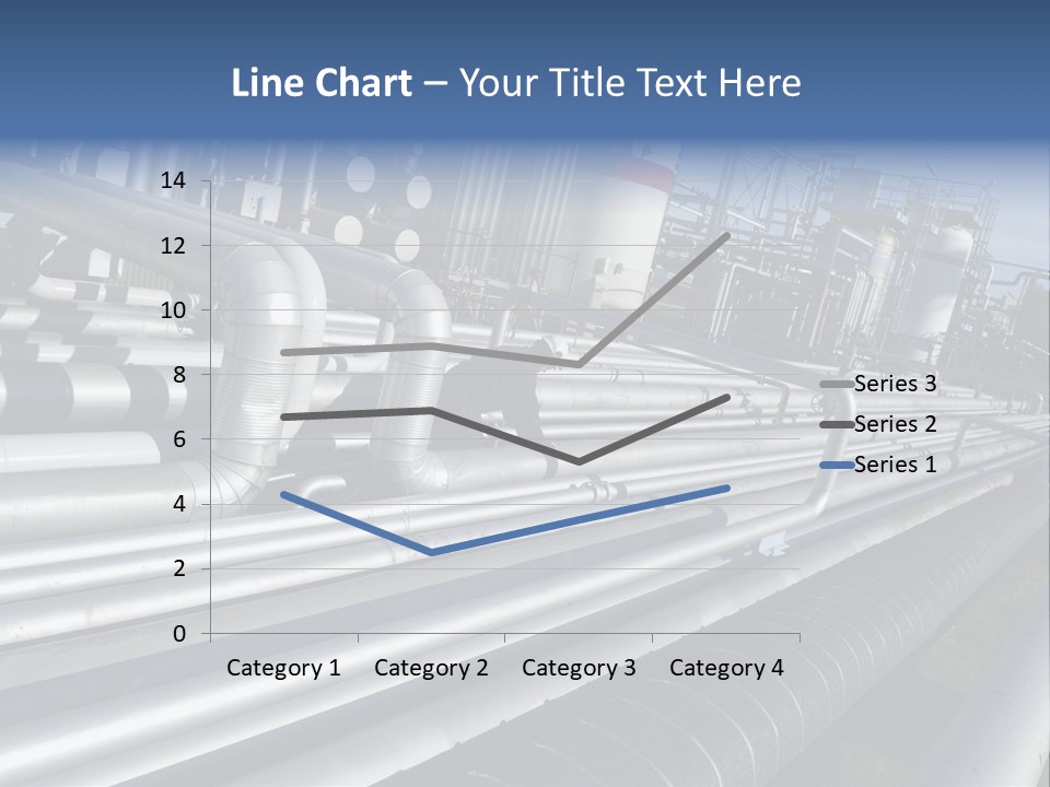 Giant Pipelines Leading To Oil-Refinery, Engineer Working With Main-Pipes PowerPoint Template