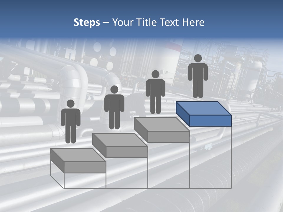 Giant Pipelines Leading To Oil-Refinery, Engineer Working With Main-Pipes PowerPoint Template
