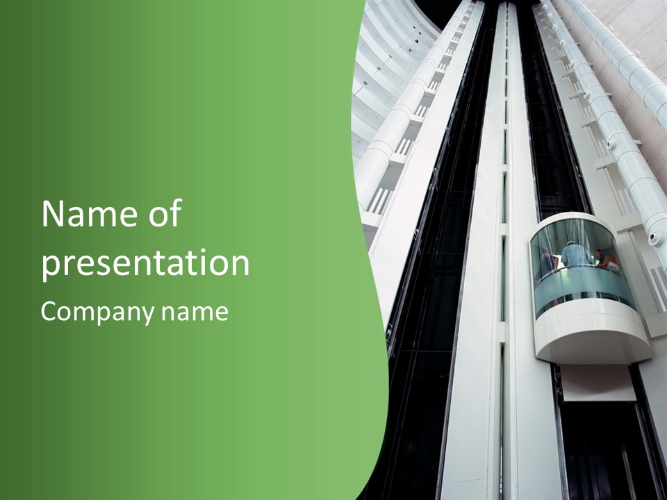 Modern Building Lift PowerPoint Template