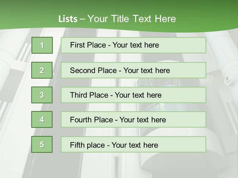 Modern Building Lift PowerPoint Template