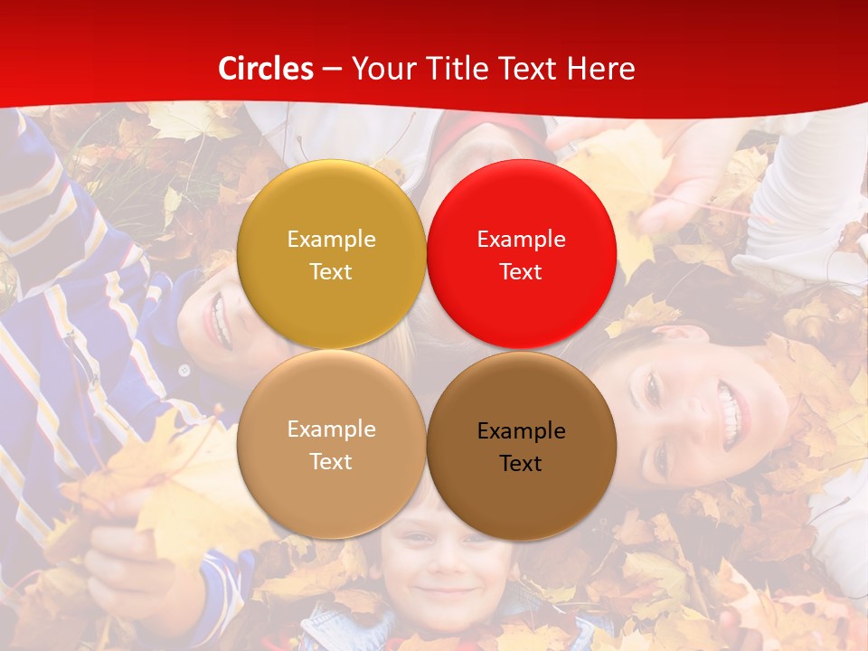 Cute Family In A Park On An Autumn-Day PowerPoint Template