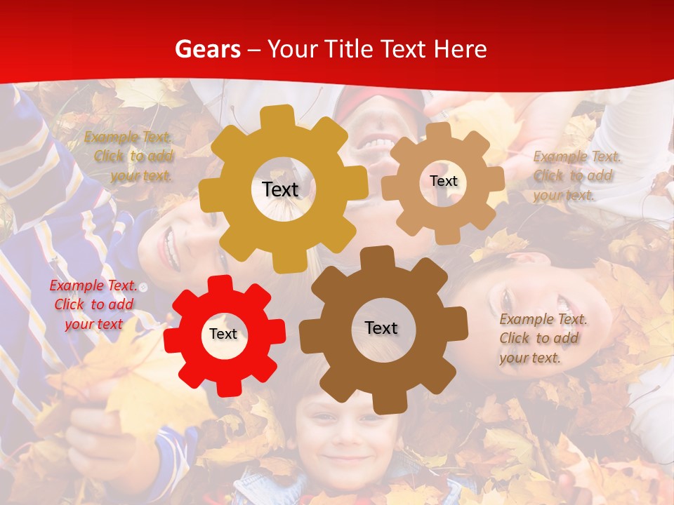 Cute Family In A Park On An Autumn-Day PowerPoint Template