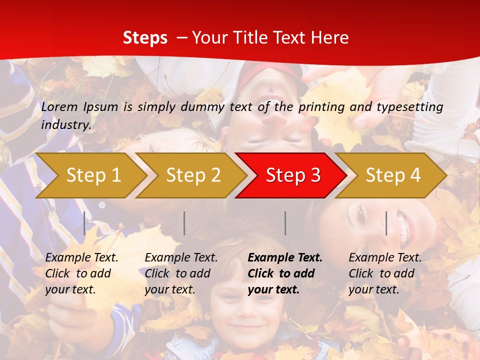 Cute Family In A Park On An Autumn-Day PowerPoint Template