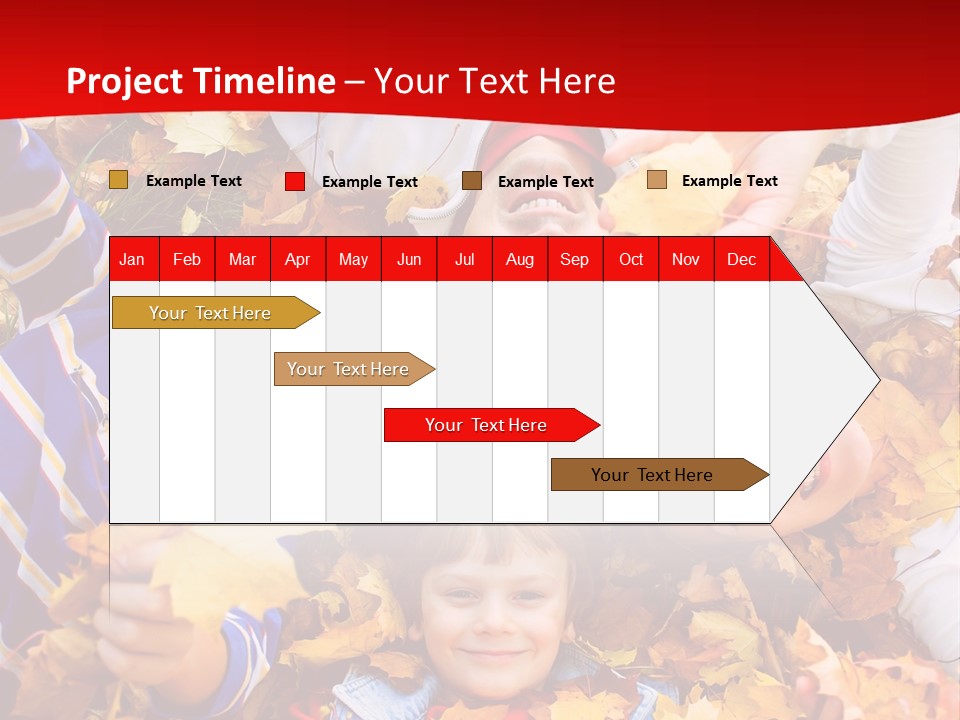 Cute Family In A Park On An Autumn-Day PowerPoint Template