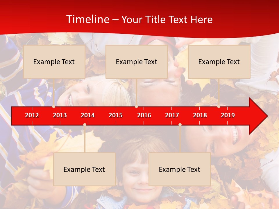 Cute Family In A Park On An Autumn-Day PowerPoint Template