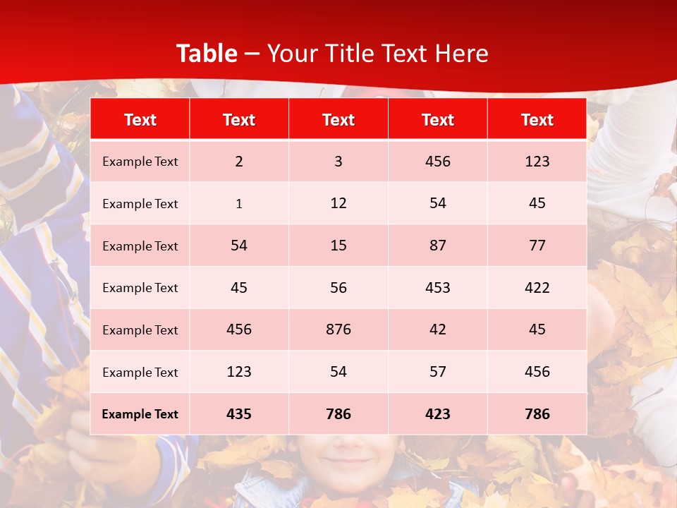 Cute Family In A Park On An Autumn-Day PowerPoint Template
