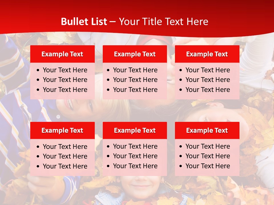 Cute Family In A Park On An Autumn-Day PowerPoint Template