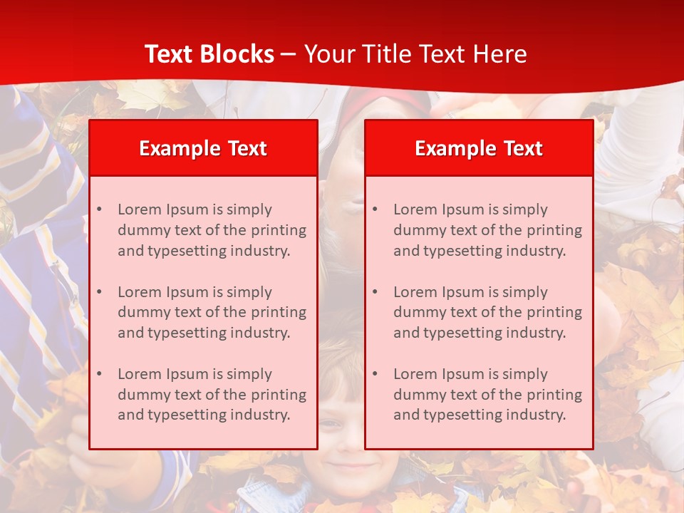 Cute Family In A Park On An Autumn-Day PowerPoint Template