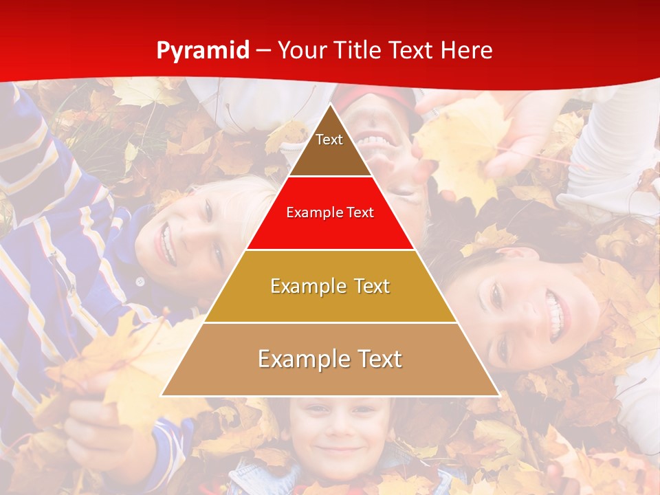 Cute Family In A Park On An Autumn-Day PowerPoint Template