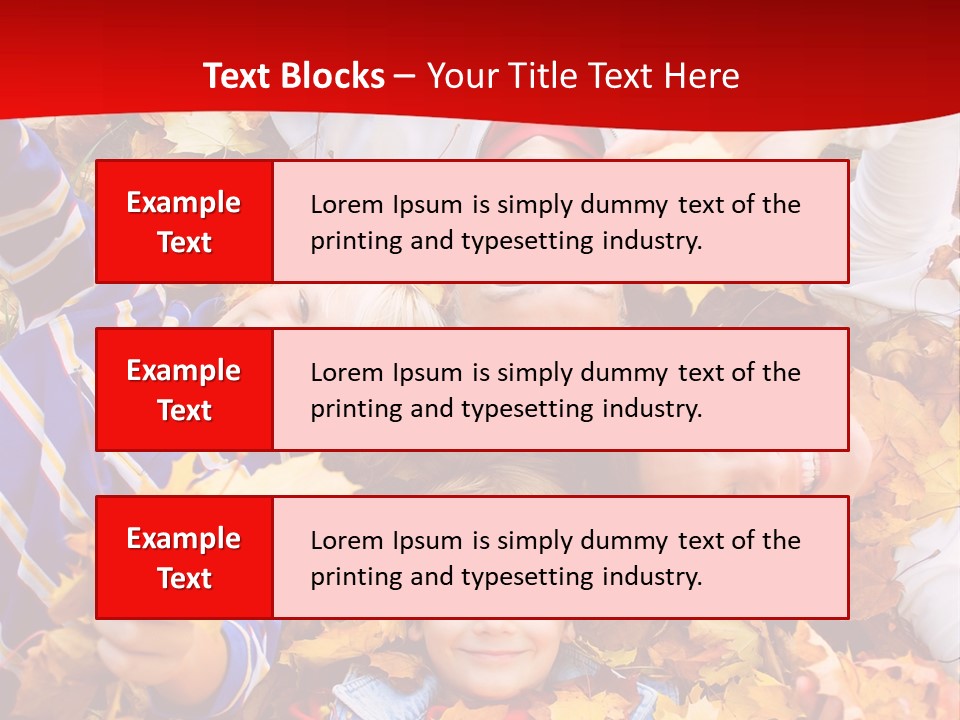 Cute Family In A Park On An Autumn-Day PowerPoint Template