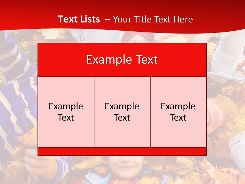 Cute Family In A Park On An Autumn-Day PowerPoint Template