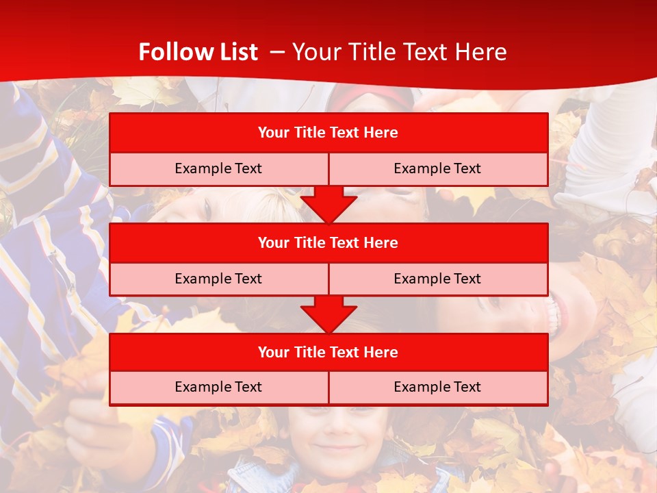 Cute Family In A Park On An Autumn-Day PowerPoint Template