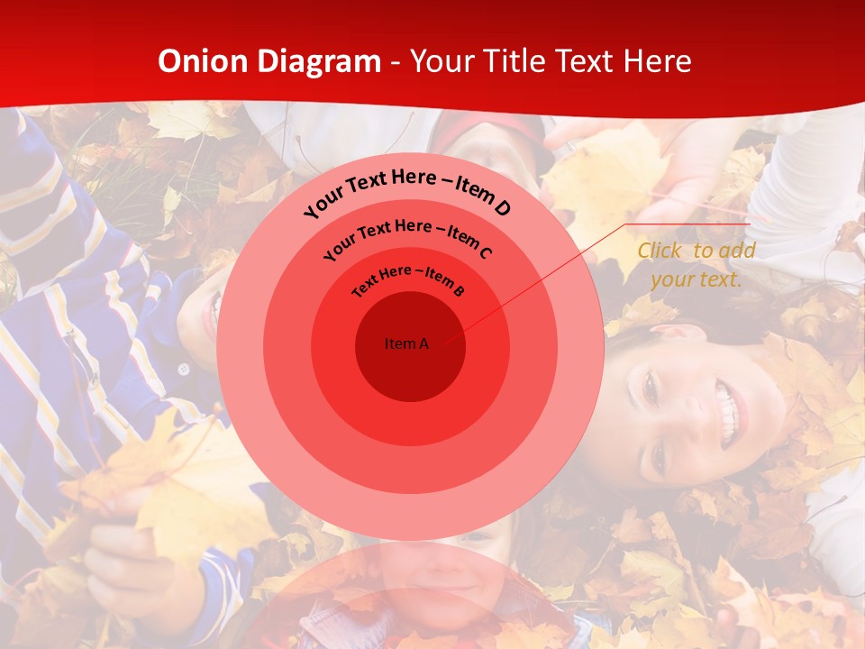 Cute Family In A Park On An Autumn-Day PowerPoint Template